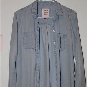 Denim button down